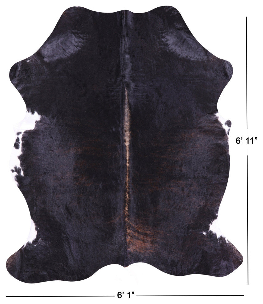 Organic Natural Hair-On Cowhide Area Rug 6' 11" X 6' 1" C1471