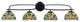 Cavella 4 Light Bath Bar, Matte Black Finish, 7" Kaleidoscope Art Glass