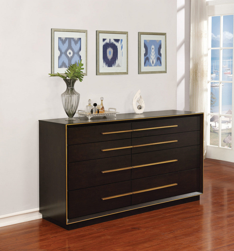 8-Drawer Dresser Smoked Peppercorn