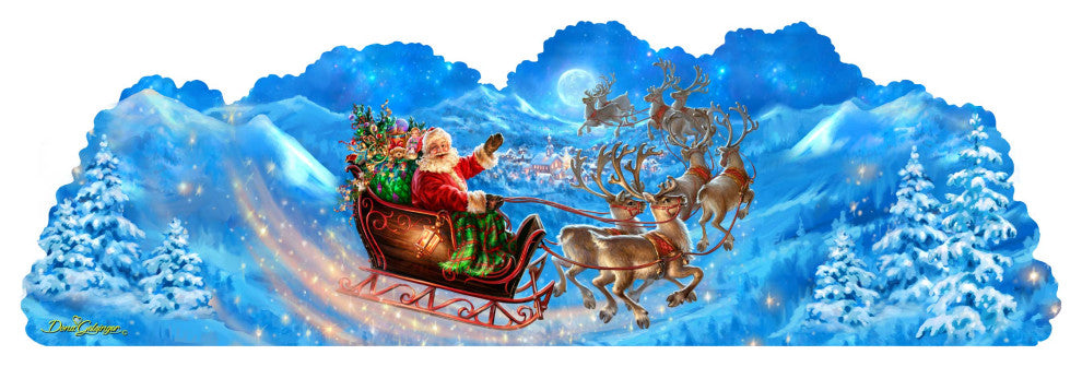 Magic Flight Santa Over the Door Home and Outdoor Decor by Dona Gelsinger