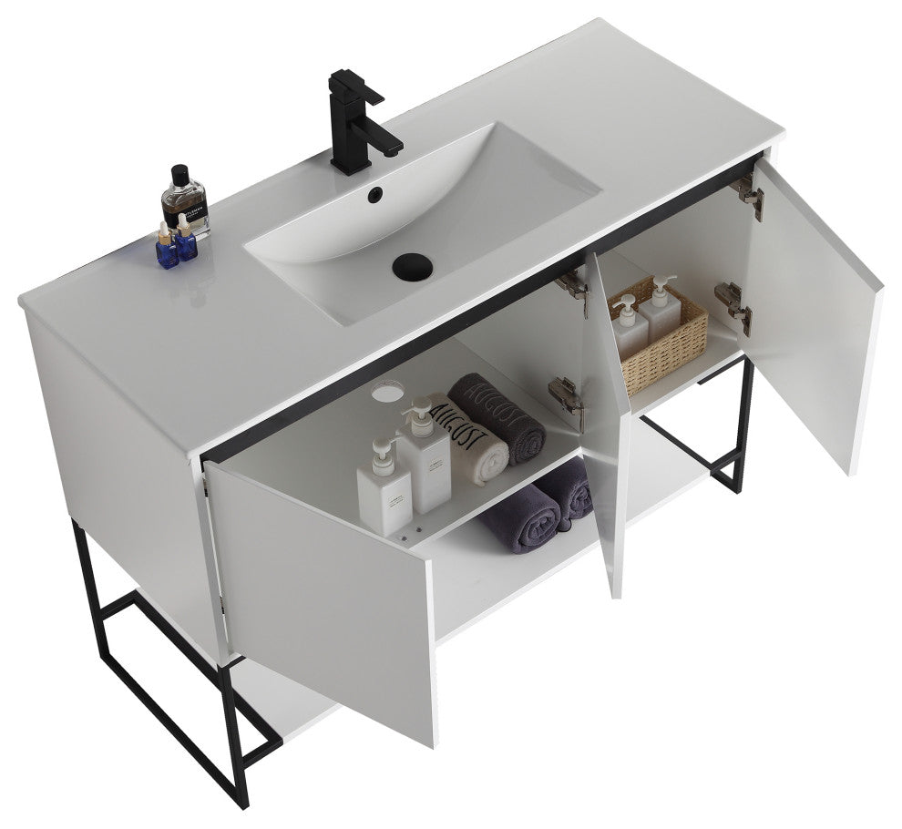Urbania Vanity Set, White, 48", Single Sink