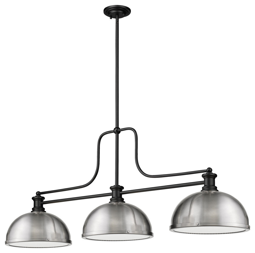 Zlite 725-3MB-D12BN 3-Light Billiard, Brushed Nickel