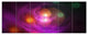 Merge Colored Spheres., Contemporary Canvas Art Print, 70"x28", 6 Panels