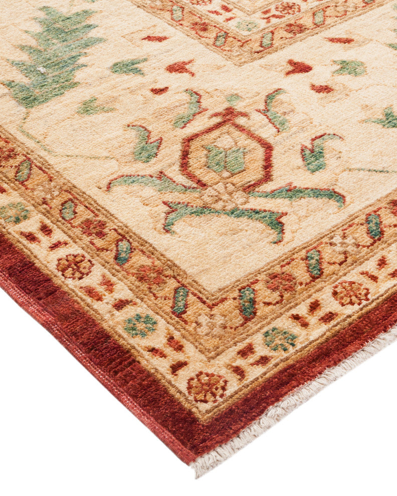 Eclectic, One-of-a-Kind Hand-Knotted Area Rug Red, 10'1"x14'9"