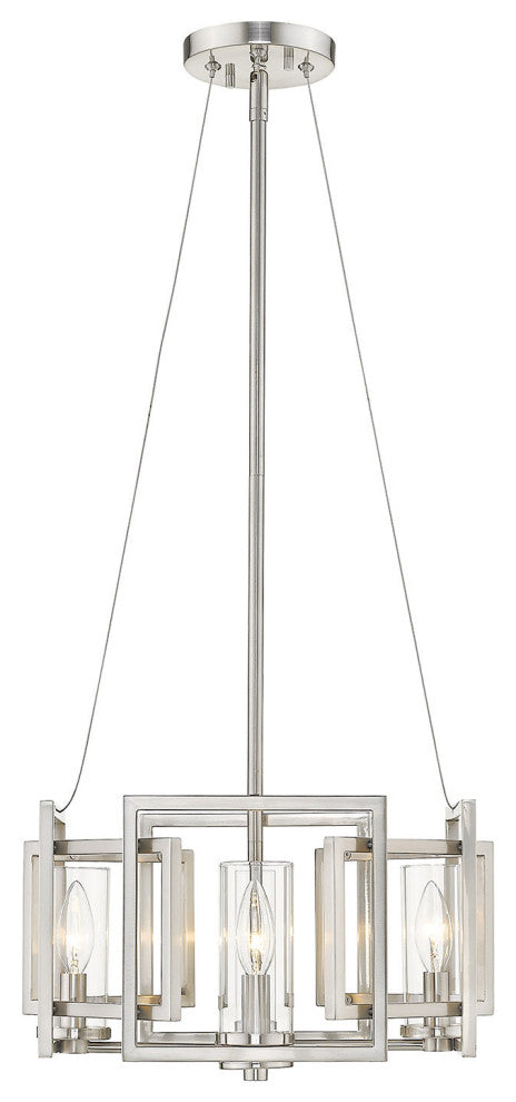 Marco Semi-Flush, Convertible, Pewter With Clear Glass