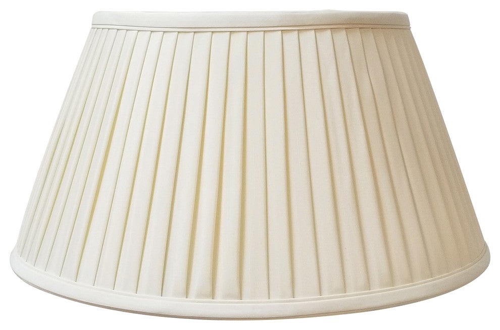 Royal Designs 6-Way/Side Pleat Basic Lampshade, Eggshell, 13x19x10.5