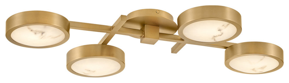 Fredrick Ramond Cava Large Flush Mount, Lacquered Brass