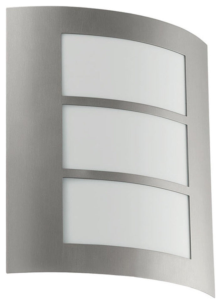 1x15W Outdoor Wall Light w/ Stainless Steel Finish & Acrylic Glass