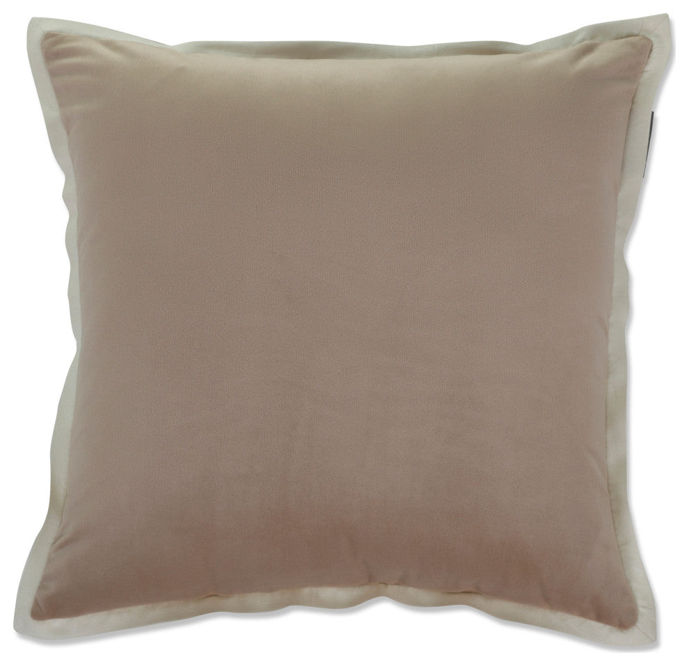 Velvet Flange Natural 18" Throw Pillow