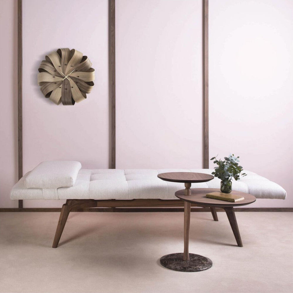 Nomon Brisa Mixto X-Large Clock | Body In Walnut and Oak Wood