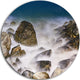Rocky Waves At Haeundae Coast Busan, Seascape Round Wall Art, 11"