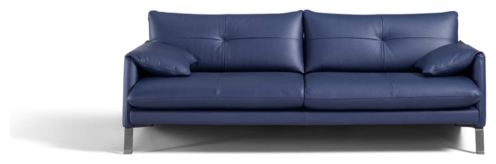 Divo Design Genuine Leather Sofa, Blue