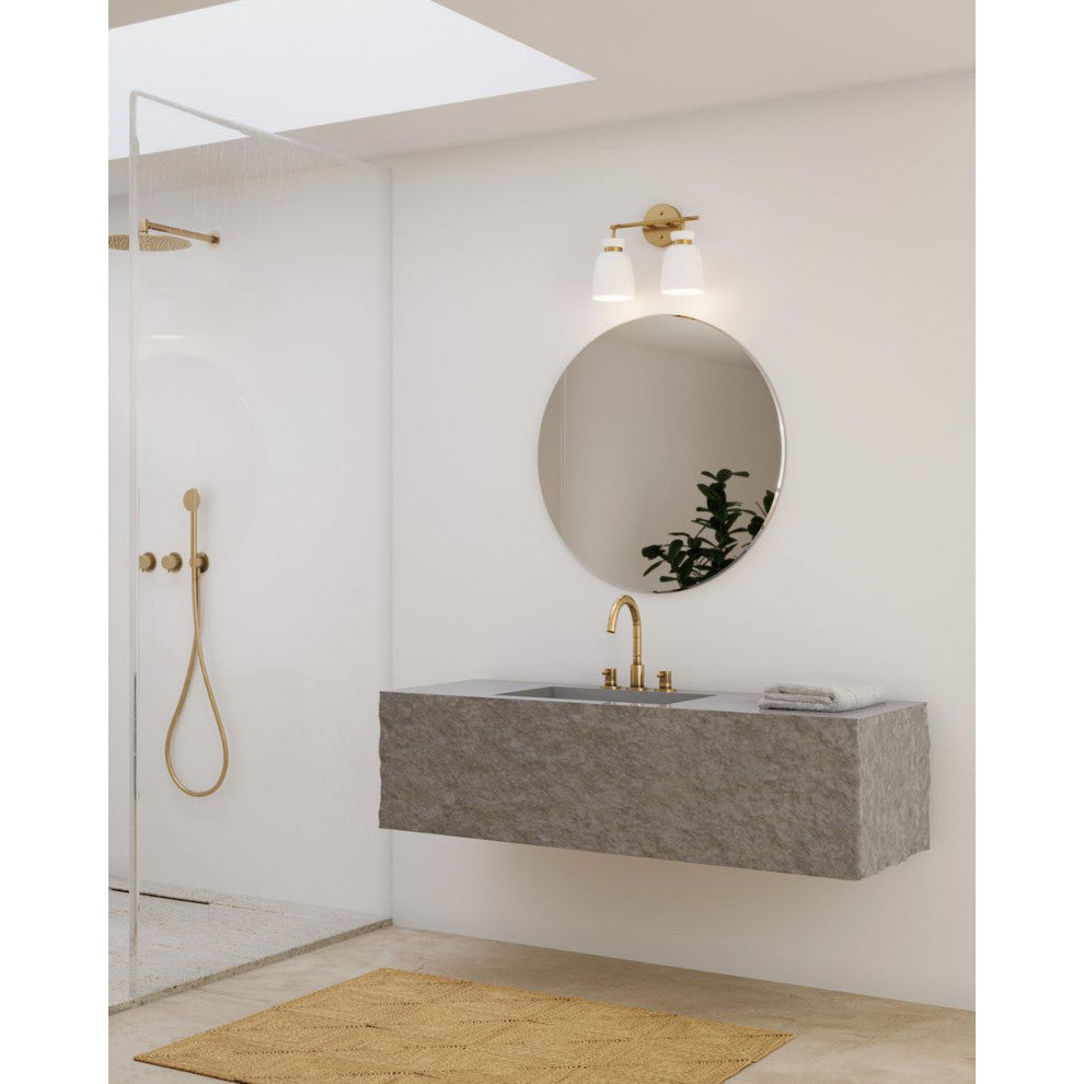 Lexie Collection Contemporary Vanity Light, Brushed Gold