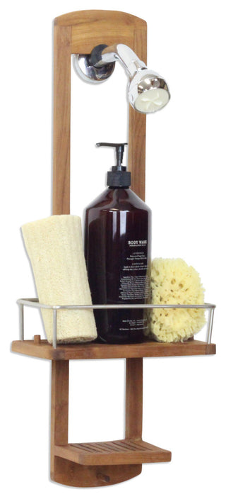 The Original Moa™ Small Teak Shower Caddy