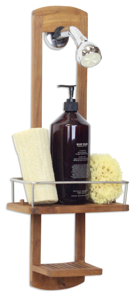 The Original Moa™ Small Teak Shower Caddy