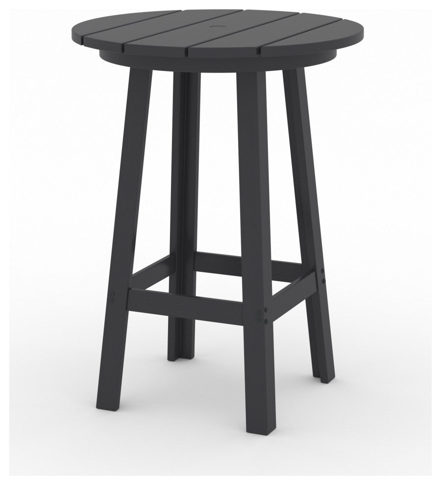 LuXeo Bailey-Cabo Round Counter 3-Piece Set, Gray