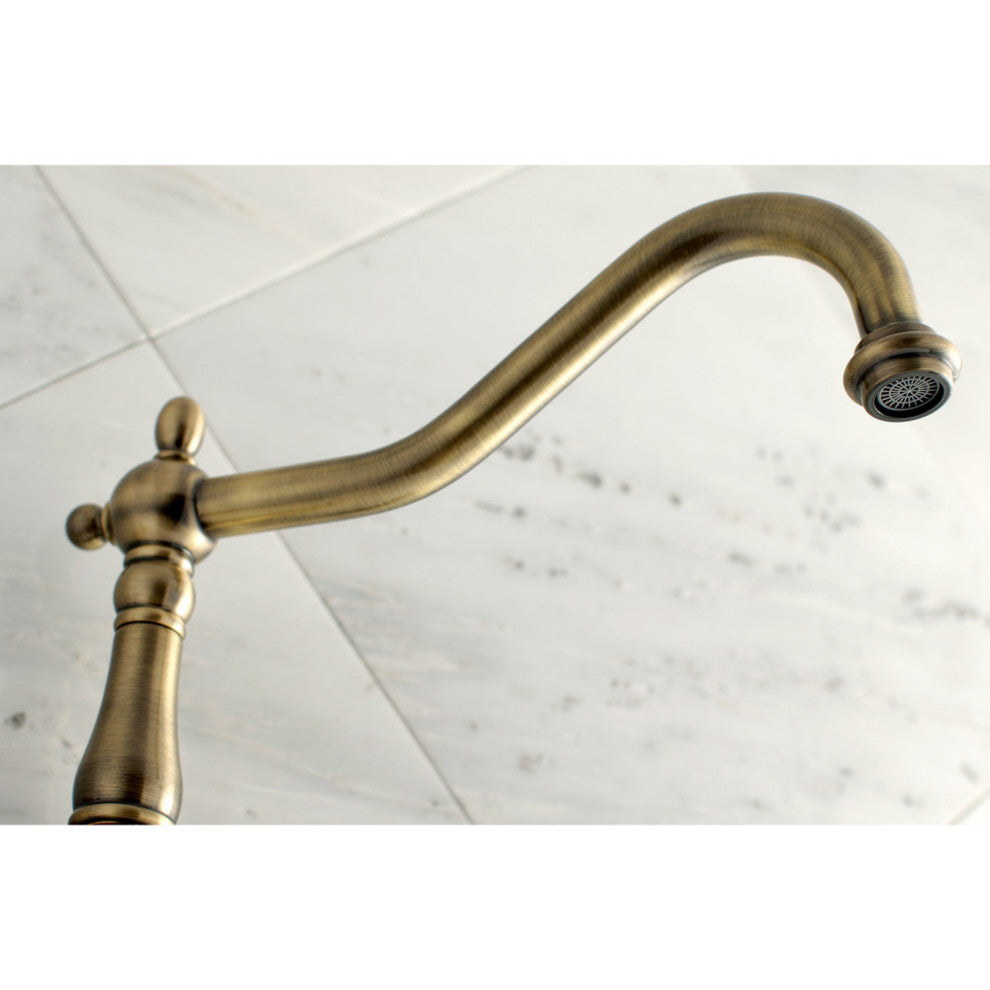 Kingston Brass Wall Mount Tub Faucet, Antique Brass