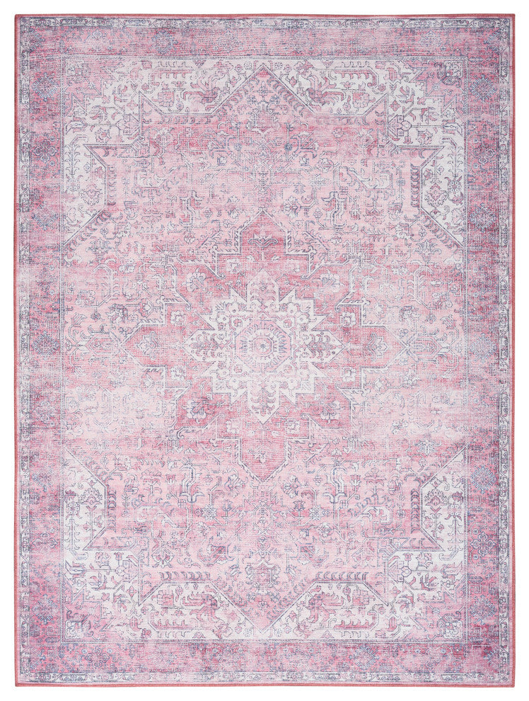 Nourison Nourison Washables 6' x 9' Pink Vintage Indoor Rug
