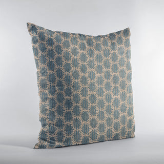 Plutus Blue Eyelashes Dot Luxury Throw Pillow, 22"x22"