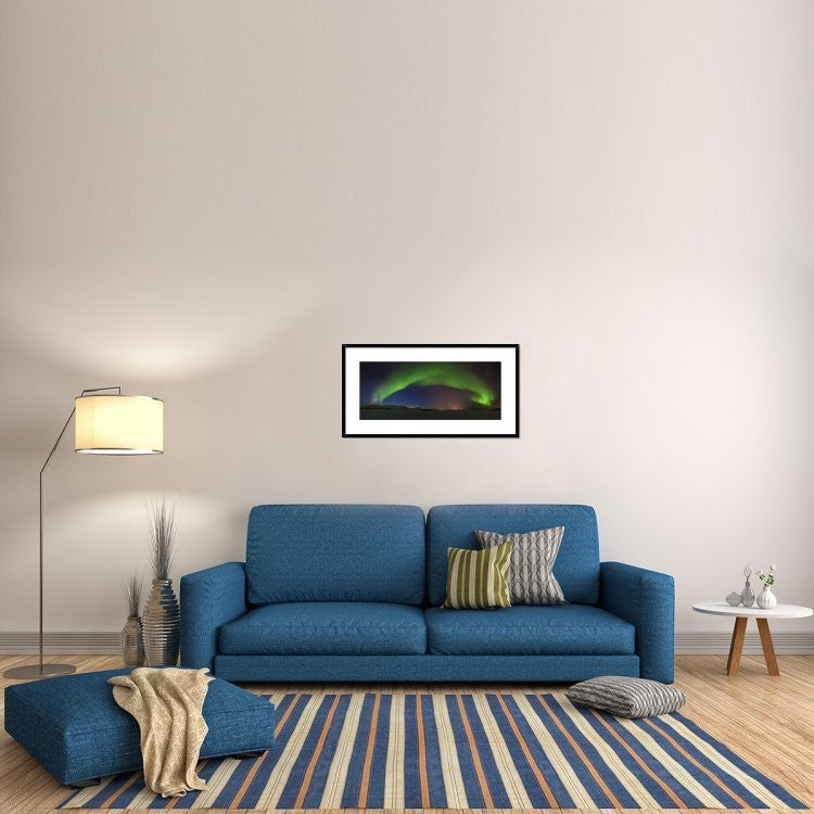 "Northern Lights" Framed Digital Print by Roy Samuelsen, 38"x20"