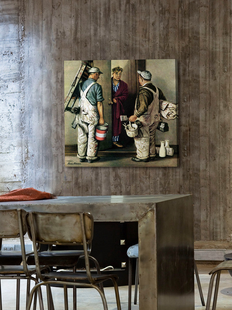 "Apartment Painters" Painting Print on Canvas by Stevan Dohanos