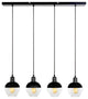 BAZZ Vesta Black Vintage 4-Strand LED Pendant