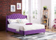 Pentz Upholstered Micro Suede Bed, Purple, Queen