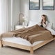Serta Fleece to Sherpa Heated Fleece and Sherpa Bedding Blanket, Brown