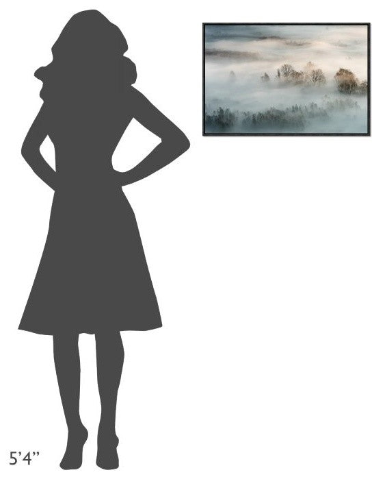 "Winter Fog" Framed Canvas Giclee by Marco Galimberti, 25x17"