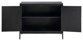 Lifestyle setting with cabinet in a room context.