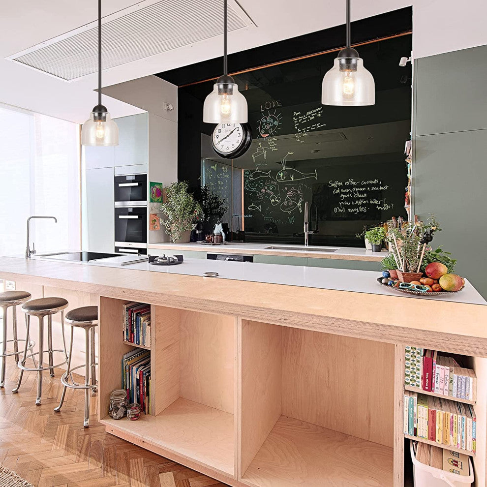 Black Pendant Lighting for Kitchen Island Mini Glass Pendant Light for Kitchen