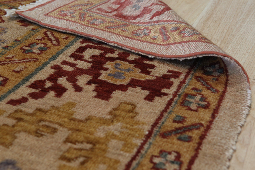 Beige Traditional All Over Oushak Area Rug