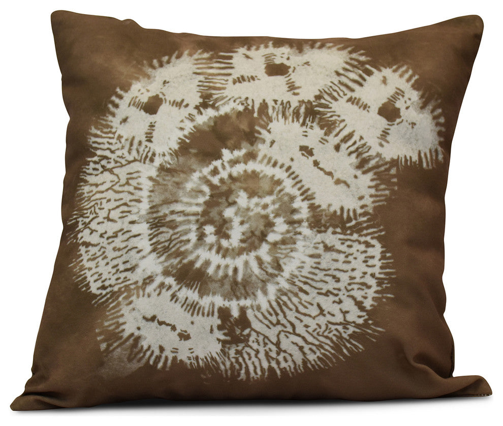 Conch, Animal Print Pillow, Brown, 20"x20"