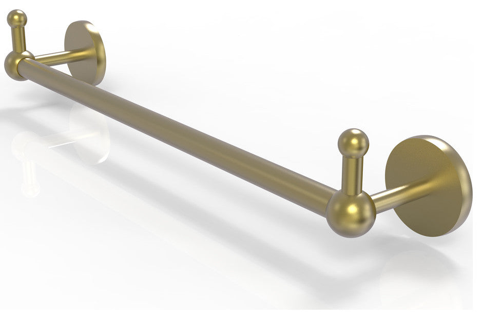Prestige Skyline 36" Towel Bar with Integrated Hooks, Satin Brass