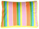 Pillow Decor - Electric Lemon Stripes Throw Pillow