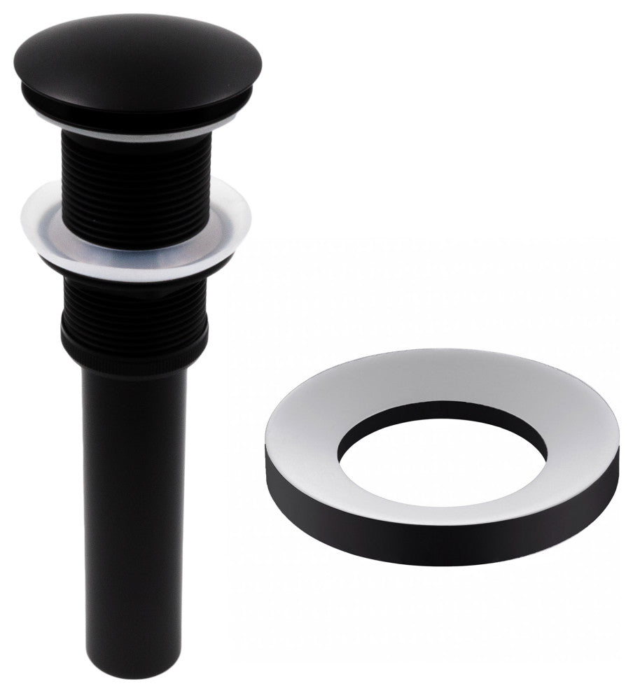 Rettangolare Clear Slate Grey Scalloped Glass Vessel Bath Sink Faucet Drain, Matte Black