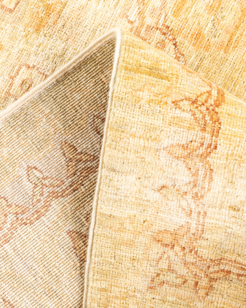 Eclectic, One-of-a-Kind Hand-Knotted Area Rug Ivory, 3'4"x12'10"