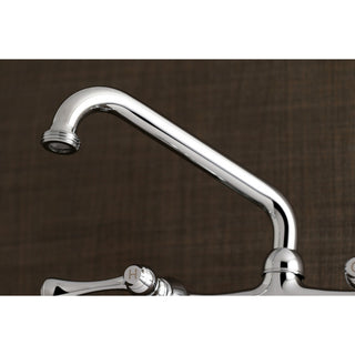 Kingston Brass 2-Handle Wall Mount Laundry Faucet, Polished Chrome