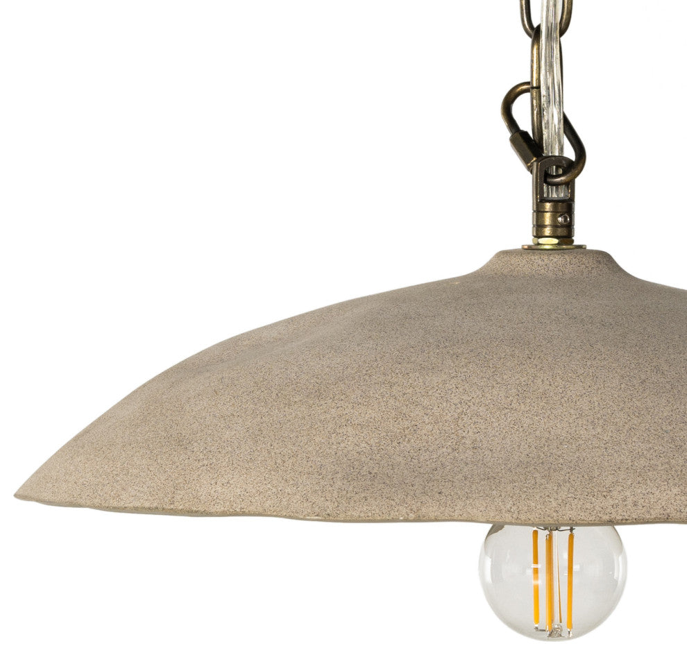 Organic Ceramic Pendant-Sand Porcelain