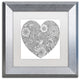 Hello Angel ''Love Heart'' Art, Silver Frame, White Mat, 11x11