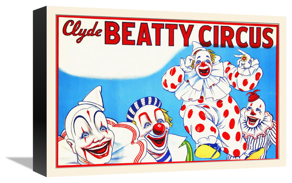 "Clyde Beatty Circus" Canvas Giclee by Hollywood Photo Archive, 16"x11"