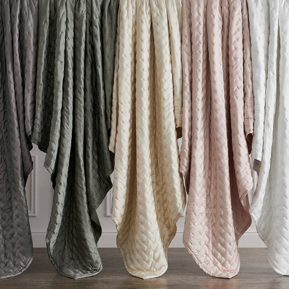100% Lyocell Quilt, 1 Piece, Gray, Full/Queen