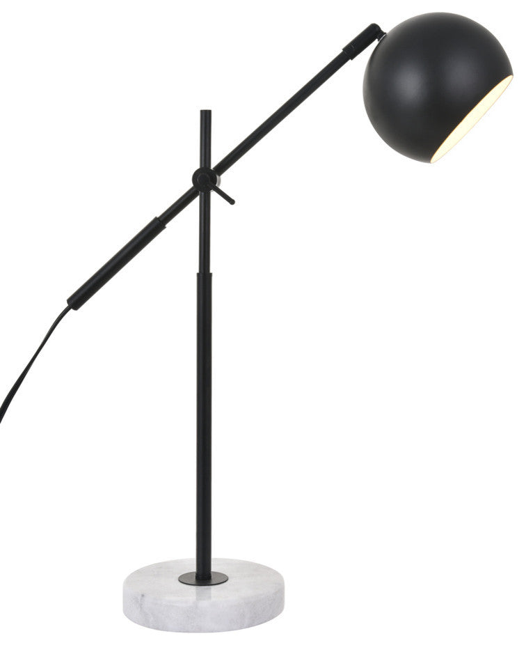 Living District Aperture 1-Light Black Table Lamp