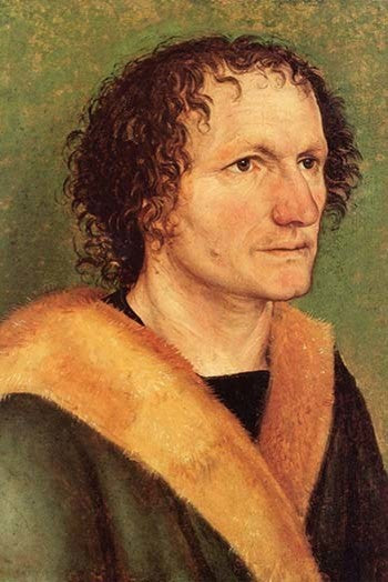 Male Portrait in Front a Green Background - Canvas Poster 20" x 30"