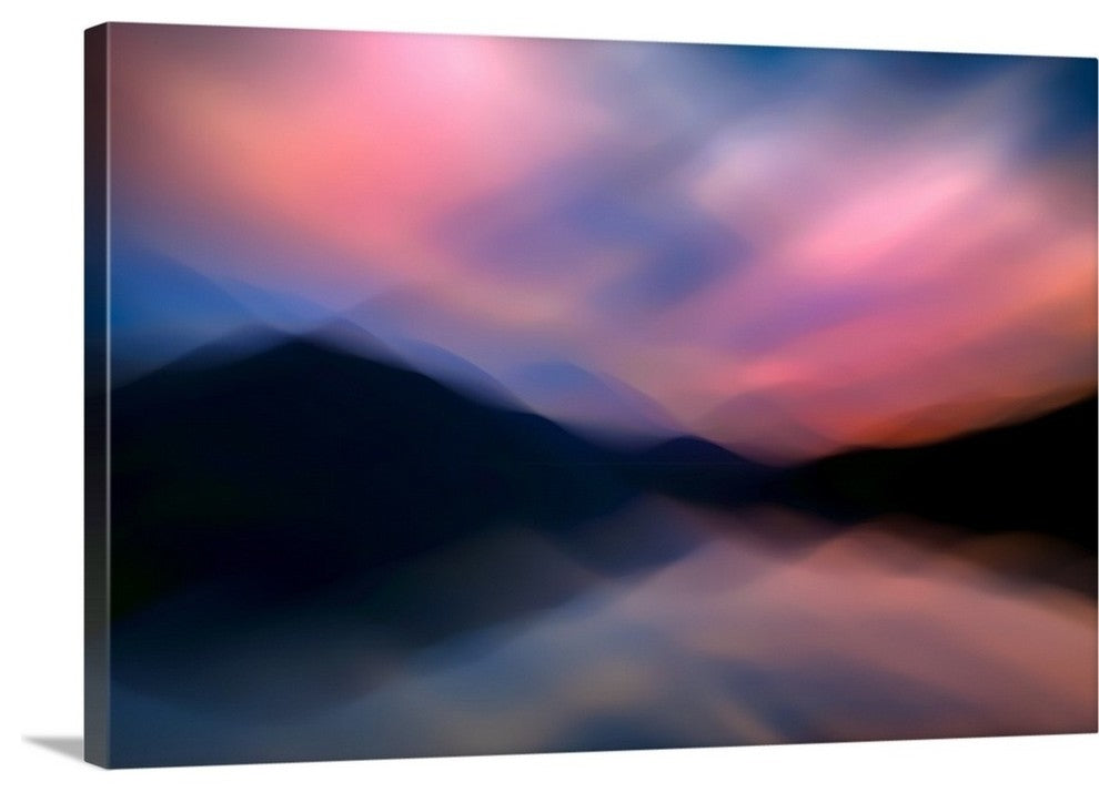 "Slocan Lake At Sunset VIII" Wrapped Canvas Art Print, 48"x32"x1.5"