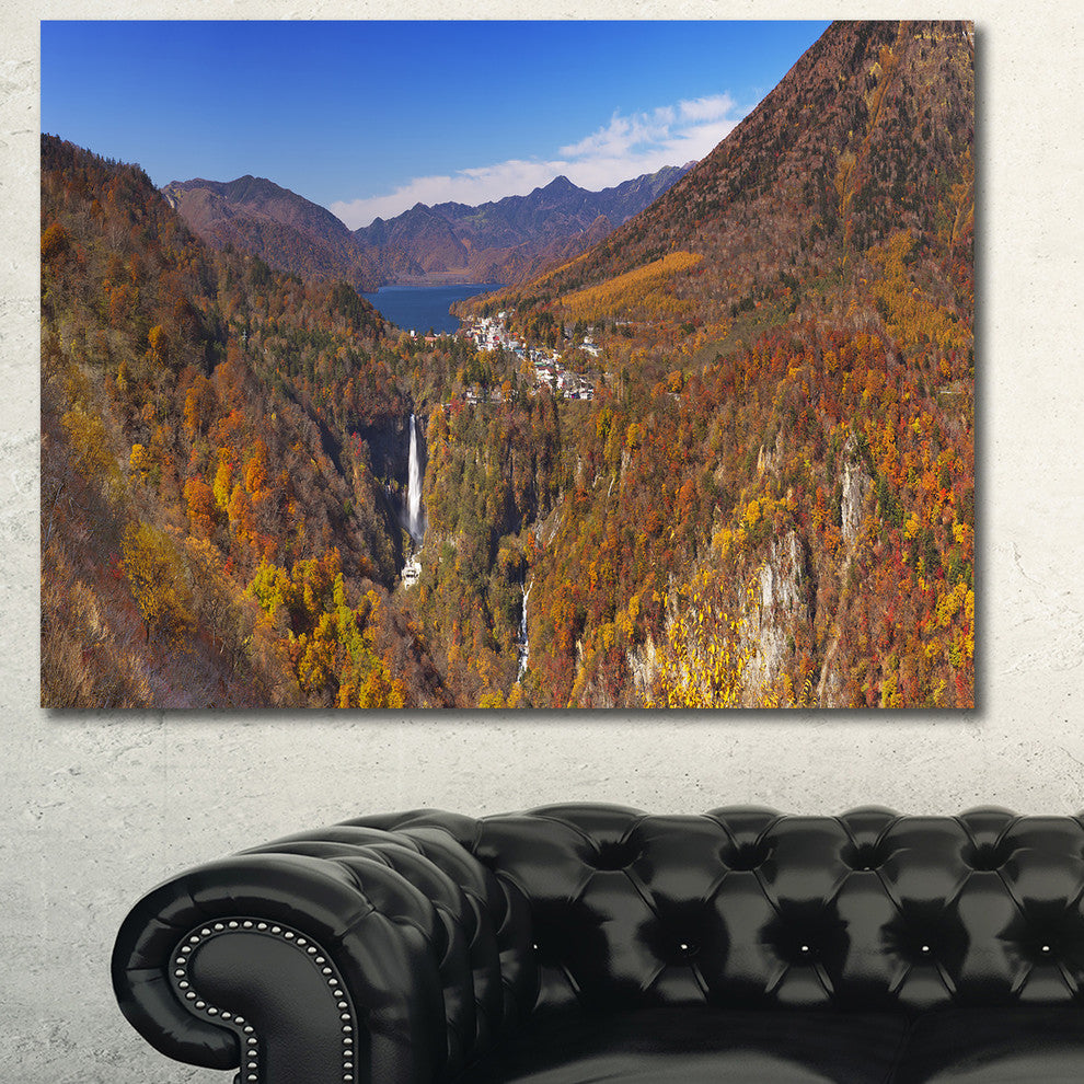 Kegon Falls near Nikko Panorama, Landscape Canvas Art Print, 60x40