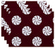 Whirl Of The Season, Holiday Print Placement, Cranberry And Burgundy, Set of 4
