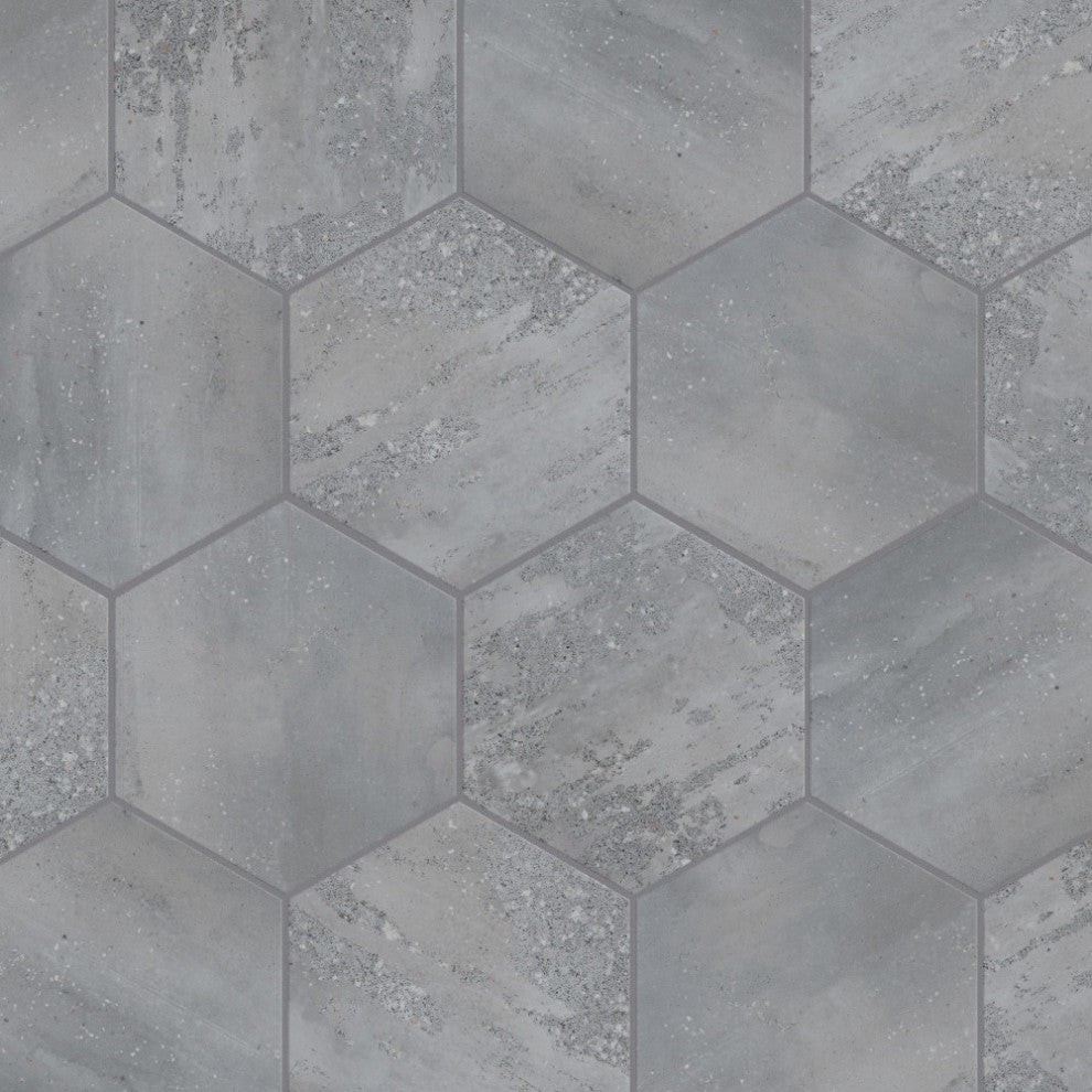 Recycle Hex Antique Porcelain Floor and Wall Tile