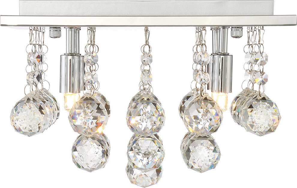 Quoizel BRX1611C Four Light Flush Mount Bordeaux Polished Chrome