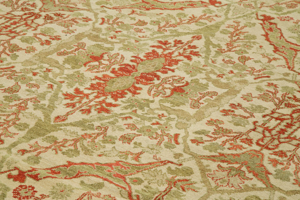 Rug N Carpet - Hand-Knotted Oriental 10' 2" x 14' 1" Unique Oushak Area Rug